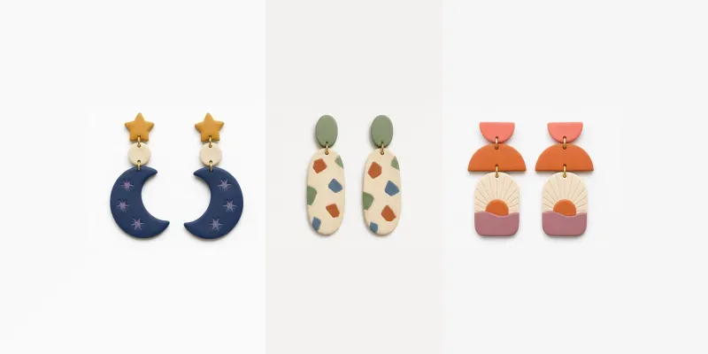 Handmade Clay Earring Designs generated by undefined