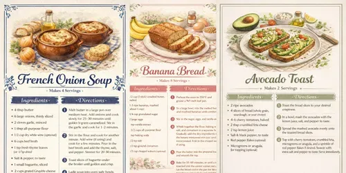 Illustrated Recipe Card Generator generated by chatgpt-image