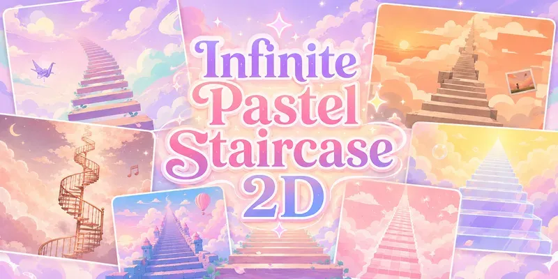 Infinite Pastel Staircases 2D generated by undefined