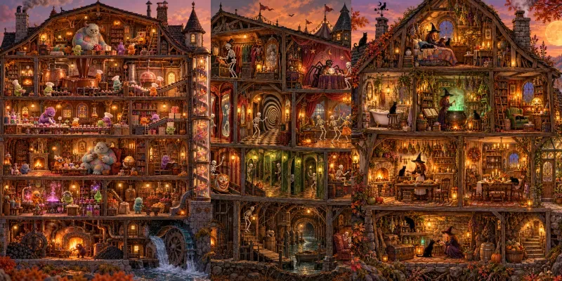 Halloween Cutaway House Generator