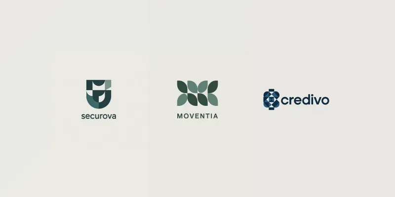 Modern Symmetrical Brand Logos generated by undefined