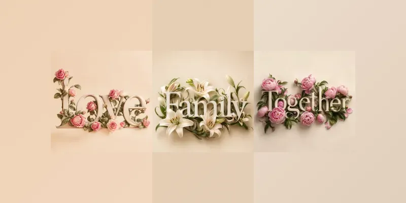 Nostalgic Floral Aesthetic Lettering generated by undefined