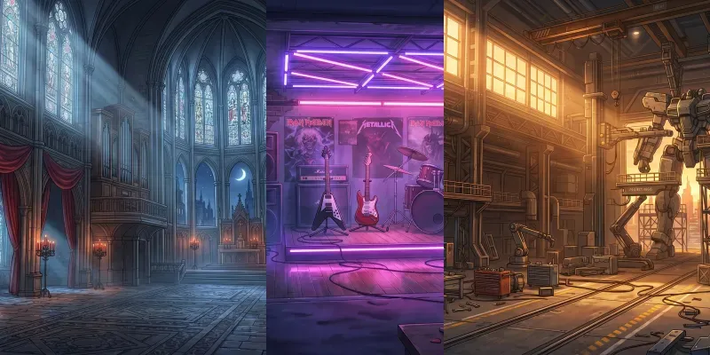 Premium Visual Novel Backgrounds generated by undefined