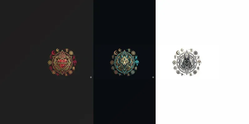 Mystical 2D Dark Sigil Logo Generator generated by undefined