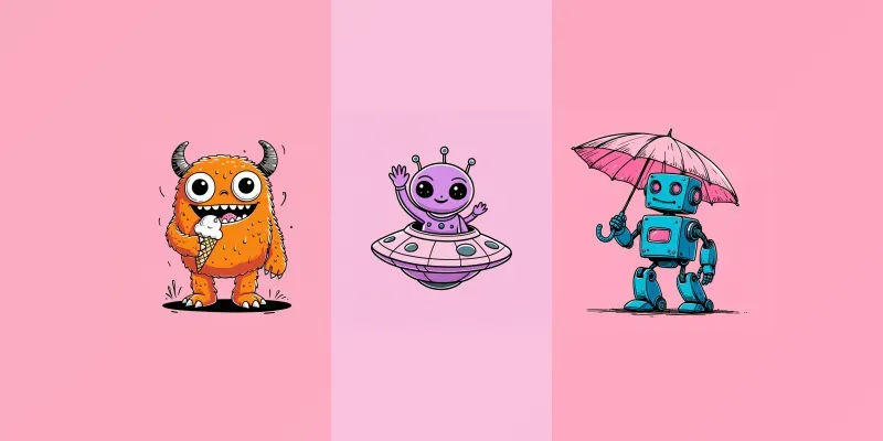 Vibrant Bold Storybook Doodle Assets generated by undefined