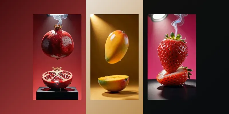 Cinematic Fruit Splash Videos generated by undefined