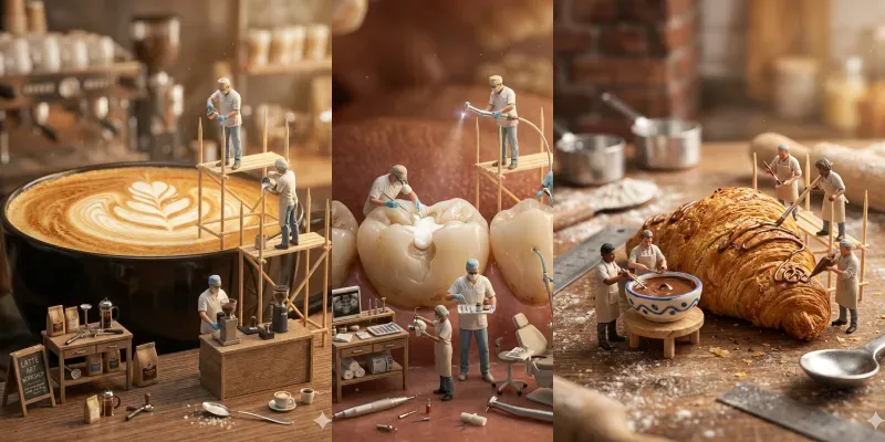 Tiny Macro World Dioramas Miniature Crews generated by undefined