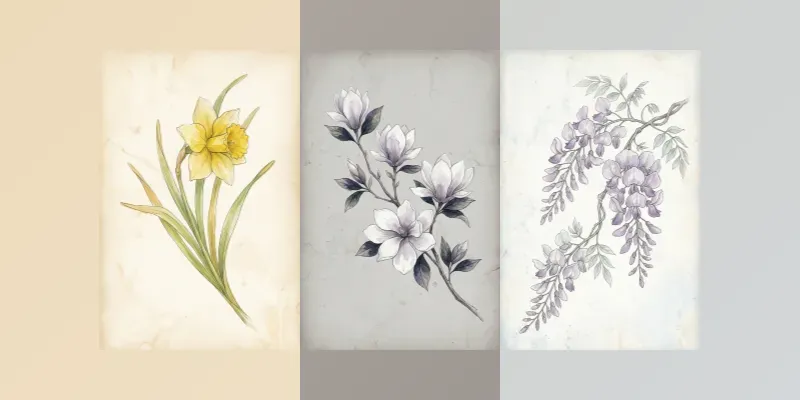 Botanical Watercolor Art generated by undefined