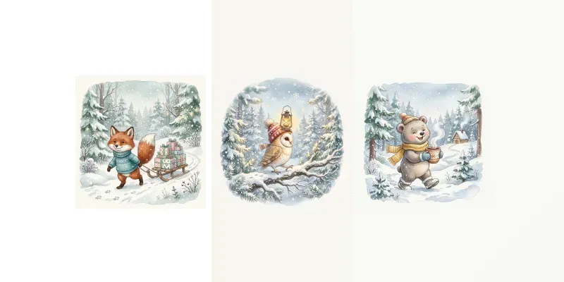 Cute Storybook Animal Illustrations