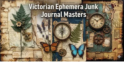 Victorian Ephemera Junk Journal Masters generated by midjourney