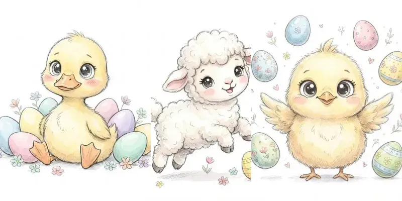 Whimsical Kawaii Baby Animals generated by undefined