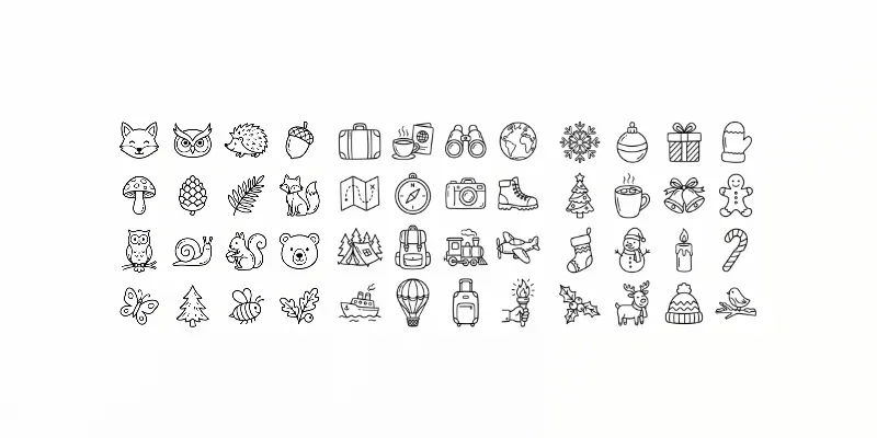 Whimsical Doodle Icon Set Generator generated by undefined