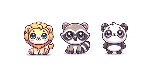 Adorable Pet Icons generated by dalle