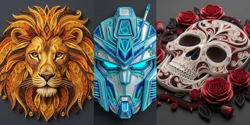 3D Paper Quilling Art generated by gemini-image