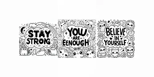 Cute Animal Quote Coloring Pages generated by dalle