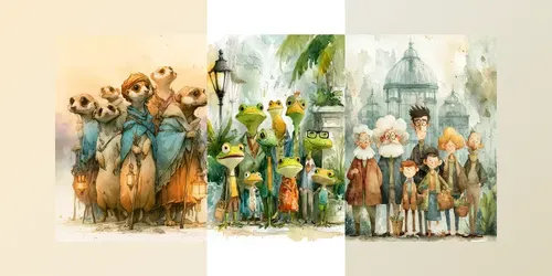 Painted Storybook Gatherings generated by midjourney