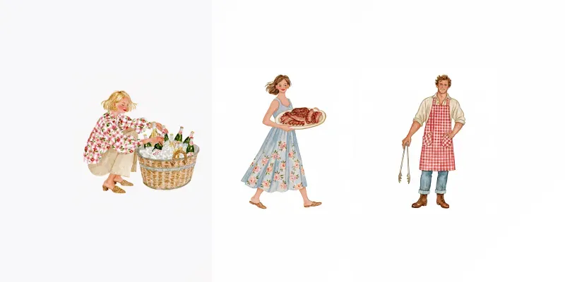 Family Reunion Watercolor Cliparts generated by undefined