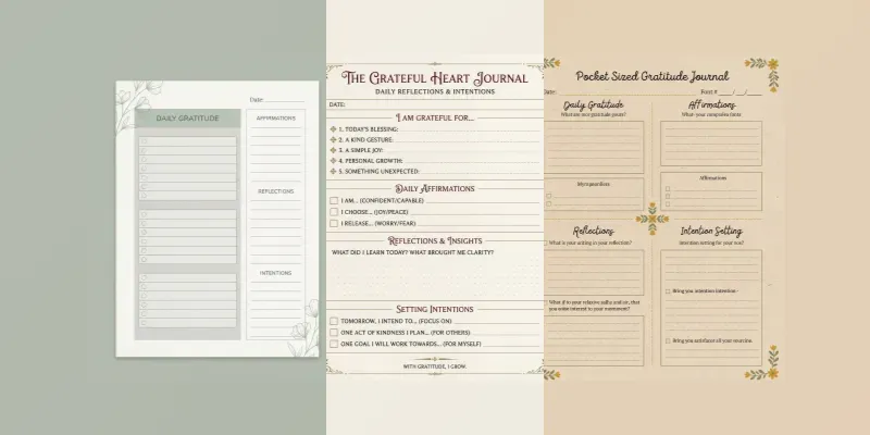 Premium Gratitude Journal Templates generated by undefined