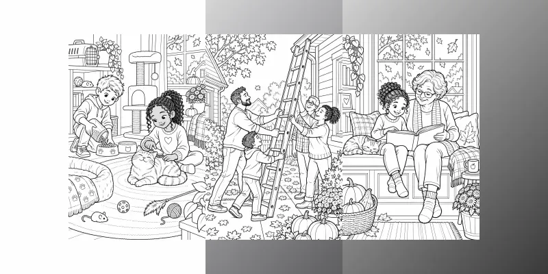 Thanksgiving Neighbor Kindness Colorings