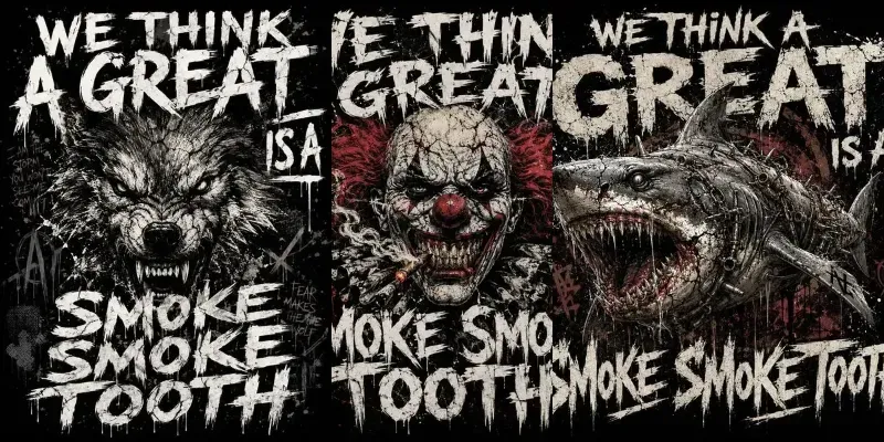 Grunge Smile Typography Prompts generated by undefined
