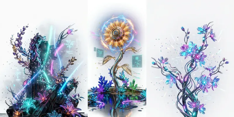 Cyberpunk Fantasy Plants generated by undefined