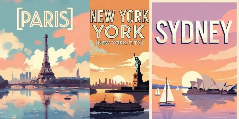 Vintage Travel Posters generated by undefined
