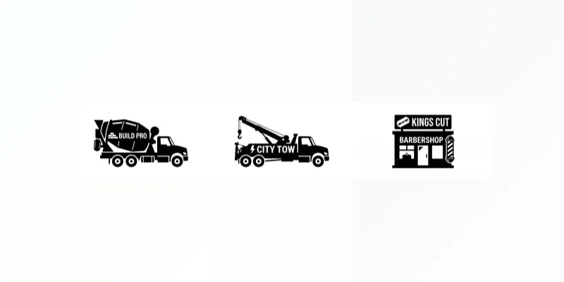 Bold Black White Business Logos generated by undefined