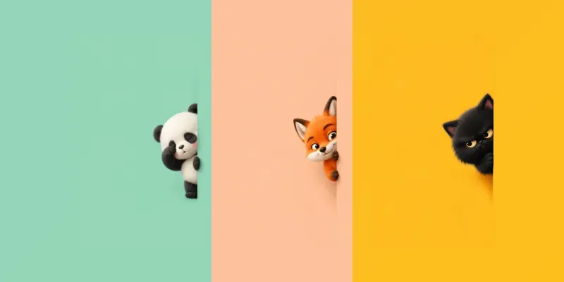 Cute Peekaboo Character Posters generated by undefined