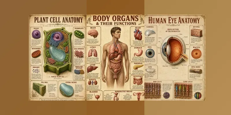Vintage Anatomy Infographic Posters generated by undefined