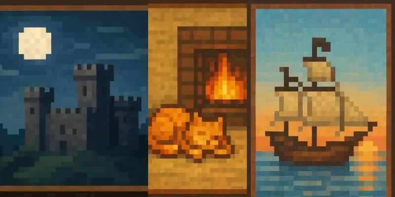 Minecraft Style Custom Pixel Painting generated by undefined
