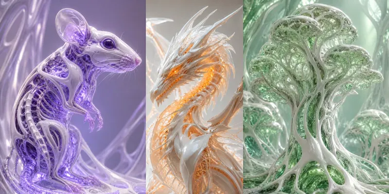 Organic Crystal Sculptures generated by undefined