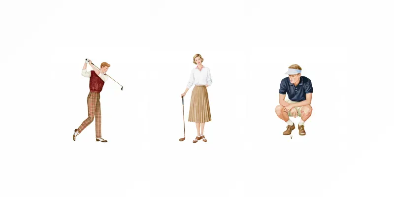 Vintage Preppy Golf Watercolors generated by undefined