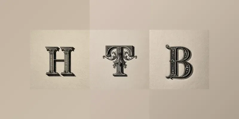 Victorian Vintage Letters generated by undefined