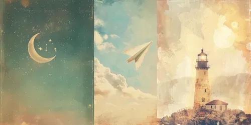 Vintage Sky Objects Wallpapers generated by midjourney