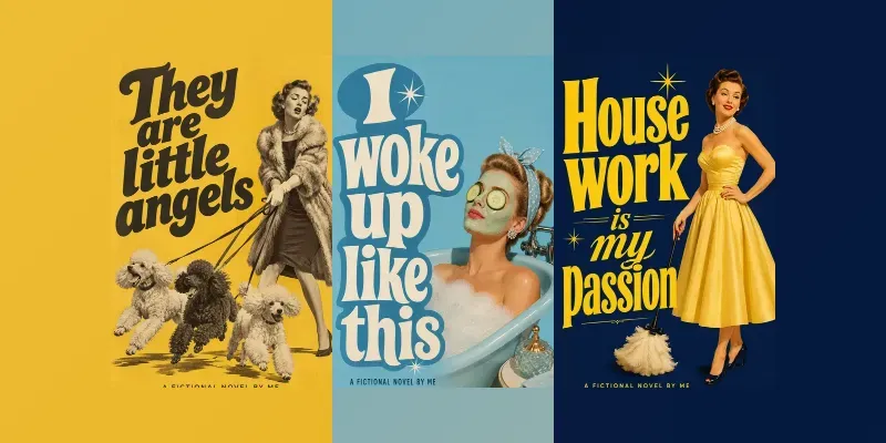 Sassy Retro Book Cover Posters generated by undefined