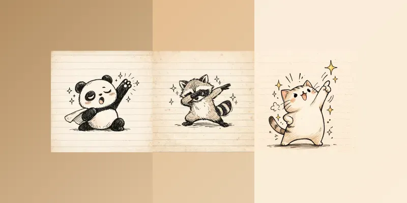 Raccoon Dab Dance Doodle Fun generated by undefined