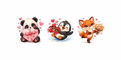 Adorable Valentines Day Animal Love generated by chatgpt-image