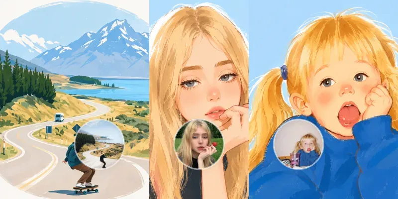 Naive Digital Portrait Avatars generated by undefined