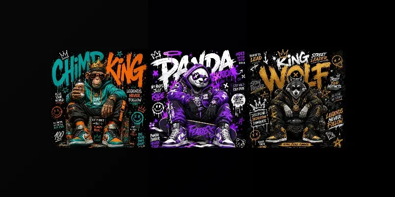 Stay Wild Urban Streetwear Characters generated by undefined