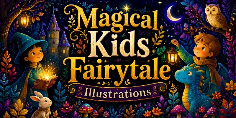 Magical Kids Fairytale Illustrations generated by undefined