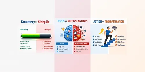 Progress Vs Stagnation Mindset Guides generated by chatgpt-image