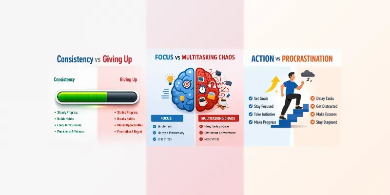 Progress Vs Stagnation Mindset Guides generated by undefined