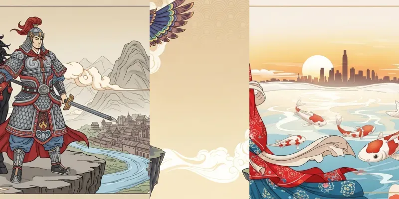 Elegant Folk Art Scenes generated by undefined