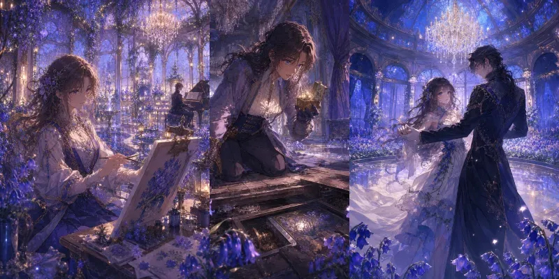 Petal The Bluebell Ballroom Anime Art generated by undefined