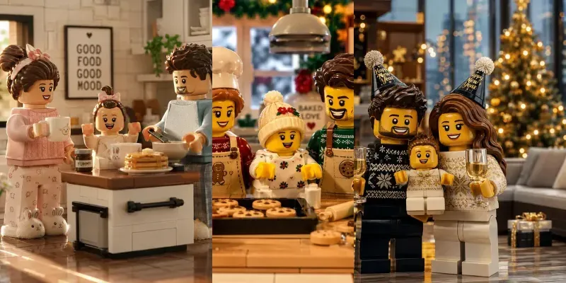 Cinematic Lego Family Portraits generated by undefined