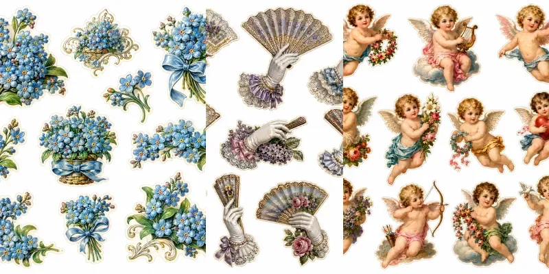 Victorian Scrap Diecut Sheets generated by undefined