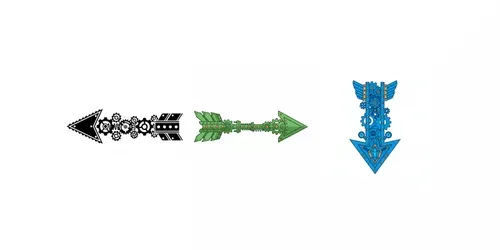 Steampunk Mechanical Arrows generated by gemini-image