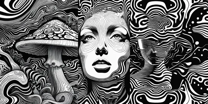 Hypnotic Monochrome Illusions generated by undefined