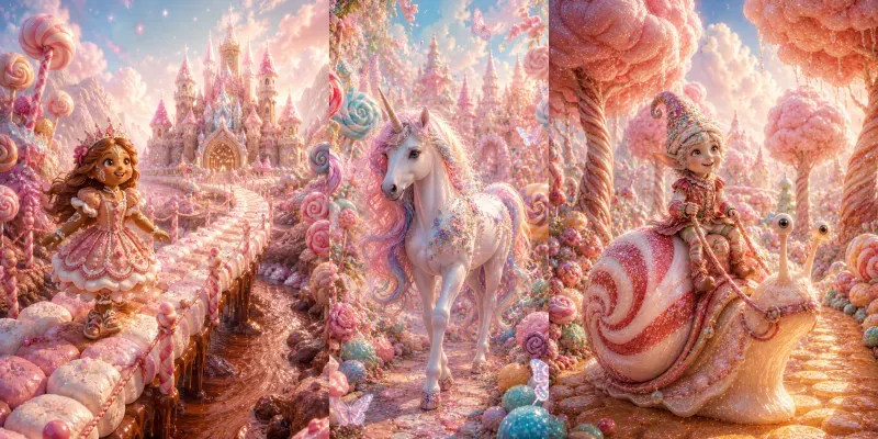 Candyland Fantasy Illustrations generated by undefined