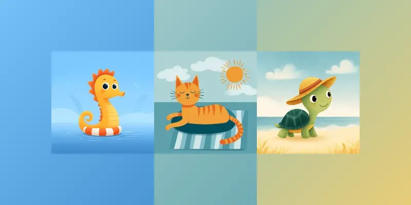 Cute Summer Clip Art generated by undefined